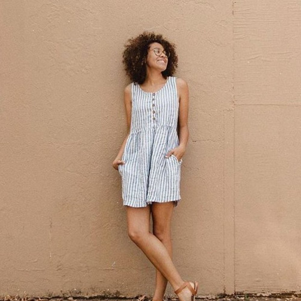 Pyne & Smith M Bright Blue Stripe #24 Dress